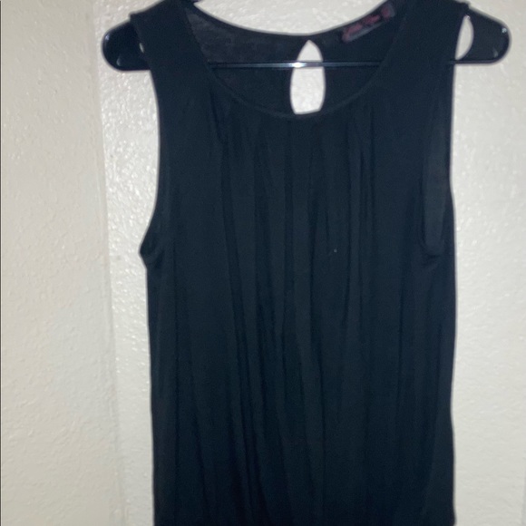 Shiela Rose Tank Top Shirt Black Small Stretchy - Picture 1 of 3